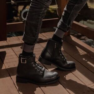 New Harley Davidson Men’s leather Vntgmoto 5.75" Black Boots D93870 13